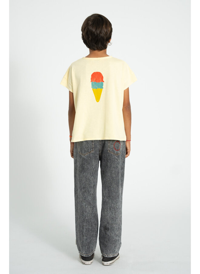Piupiuchick | t'shirt | light yellow w/ "beach bar" print