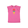 Piupiuchick | t-shirt dress | fuchsia w/ ice cream print