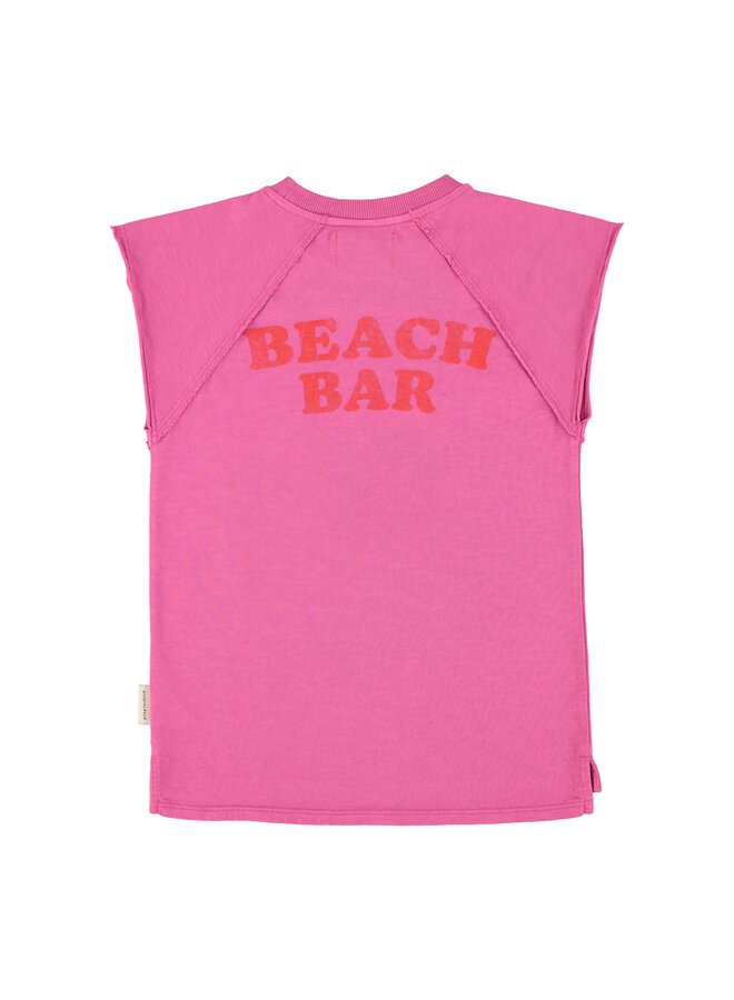 Piupiuchick | t-shirt dress | fuchsia w/ ice cream print