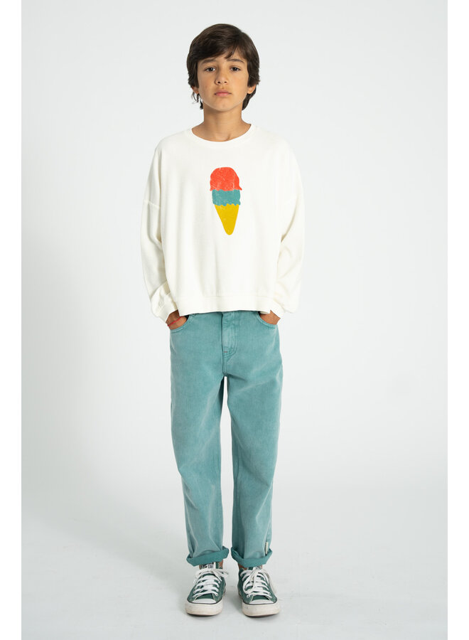 Piupiuchick | sweatshirt | ecru w/ ice cream print