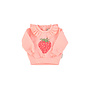 Piupiuchick | baby sweatshirt w/ collar | light pink w/ strawberry print