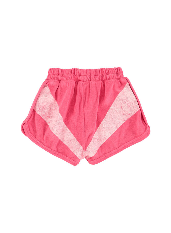 Piupiuchick | shorts | pink w/ white stripes print