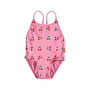 Piupiuchick | swimsuit w/ crossed straps | pink w/ cherries allover