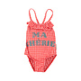Piupiuchick | swimsuit w/ ruffles | red checkered w/ "ma chérie" print