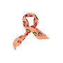 Piupiuchick | silky bandana | coral w/ cherries allover