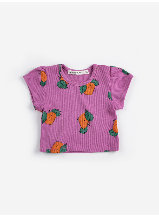 Bobo Choses | tangerine all over t-shirt | fuchsia
