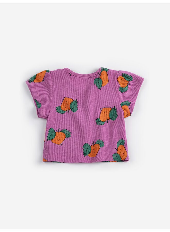 Bobo Choses | tangerine all over t-shirt | fuchsia