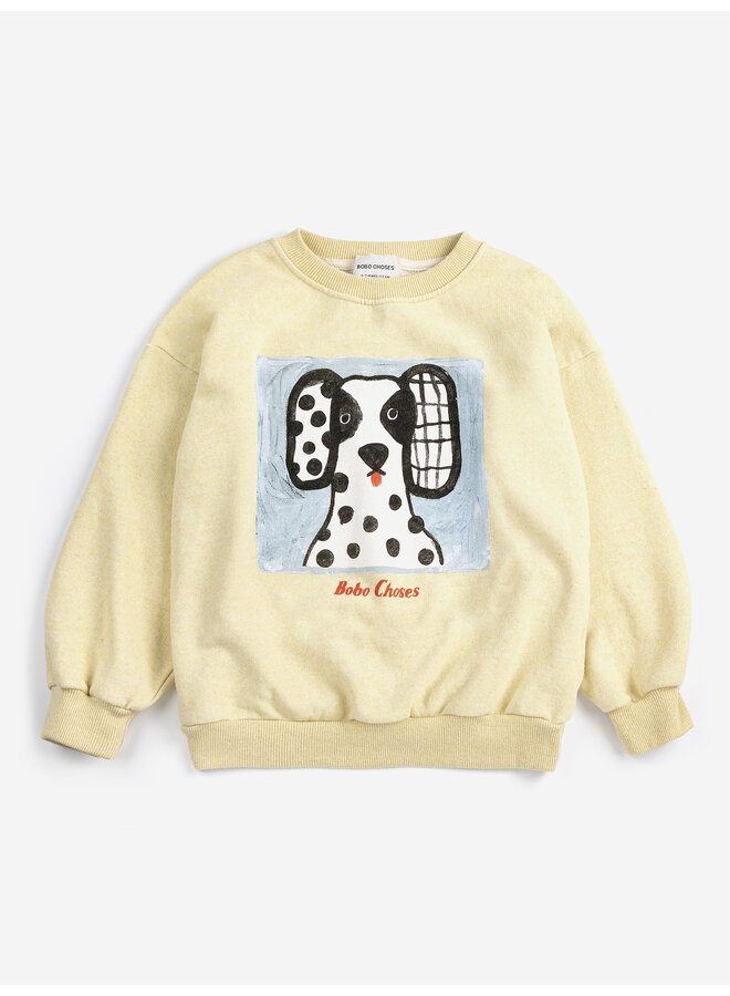 Bobo Choses | van dog sweatshirt | yellow