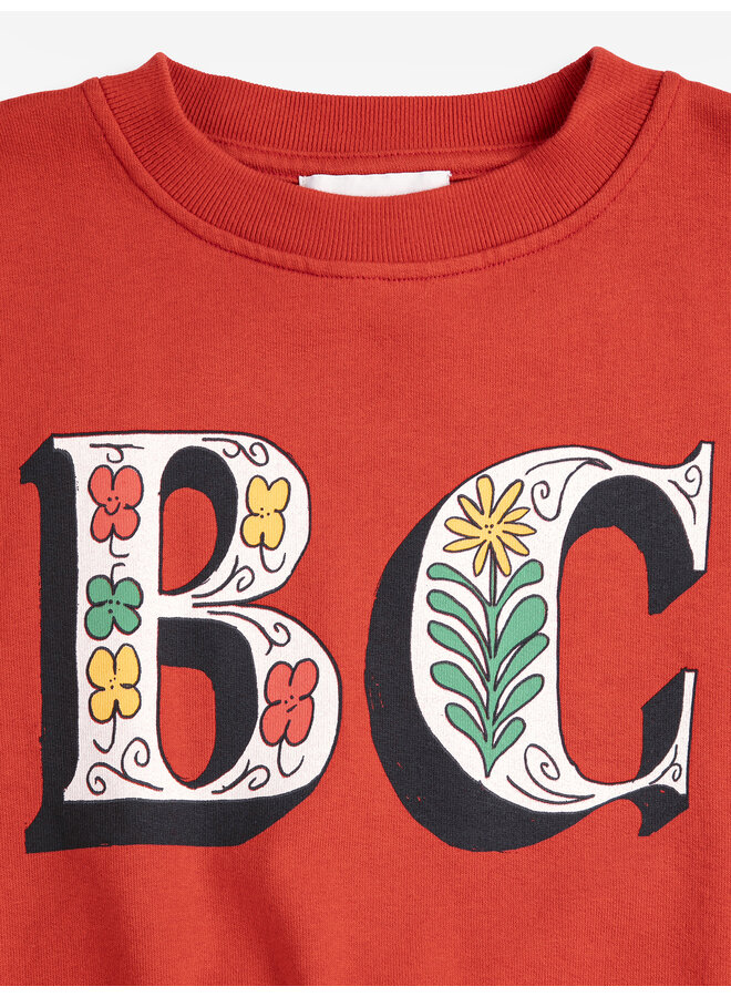 Bobo Choses | spring letters sweartshirt | red