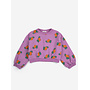 Bobo Choses | tangerine all over cropped sweatshirt | purple