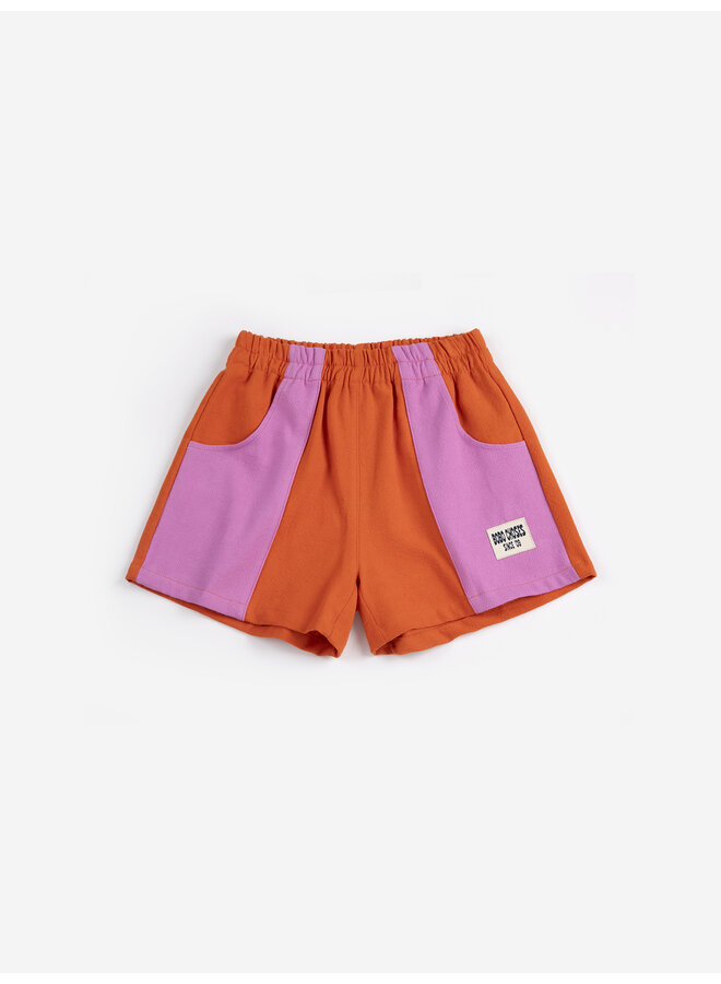 Bobo Choses | bobo choses color block woven shorts | orange