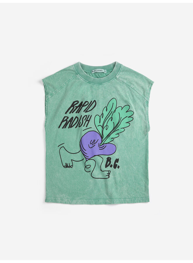 Bobo Choses | rapid radish sleeveless t-shirt | green