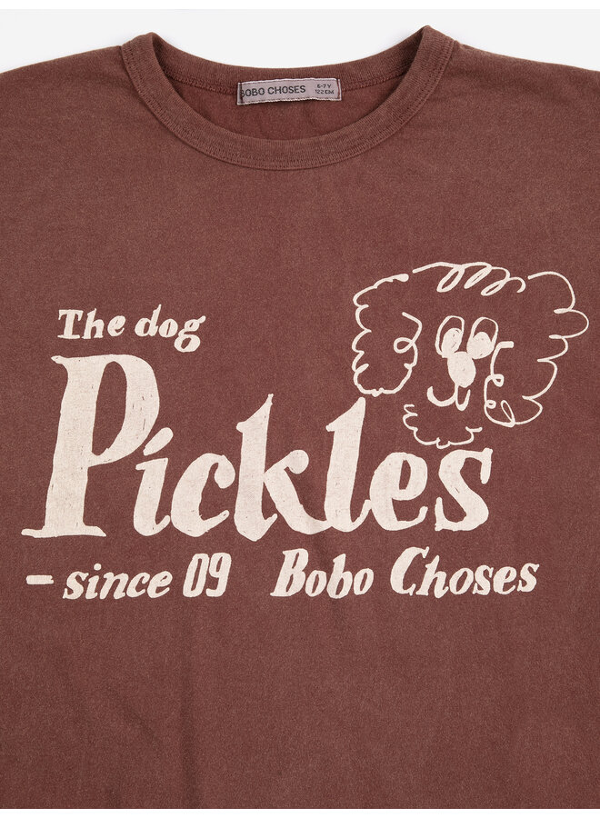 Bobo Choses | pickles the dog t-shirt | brown