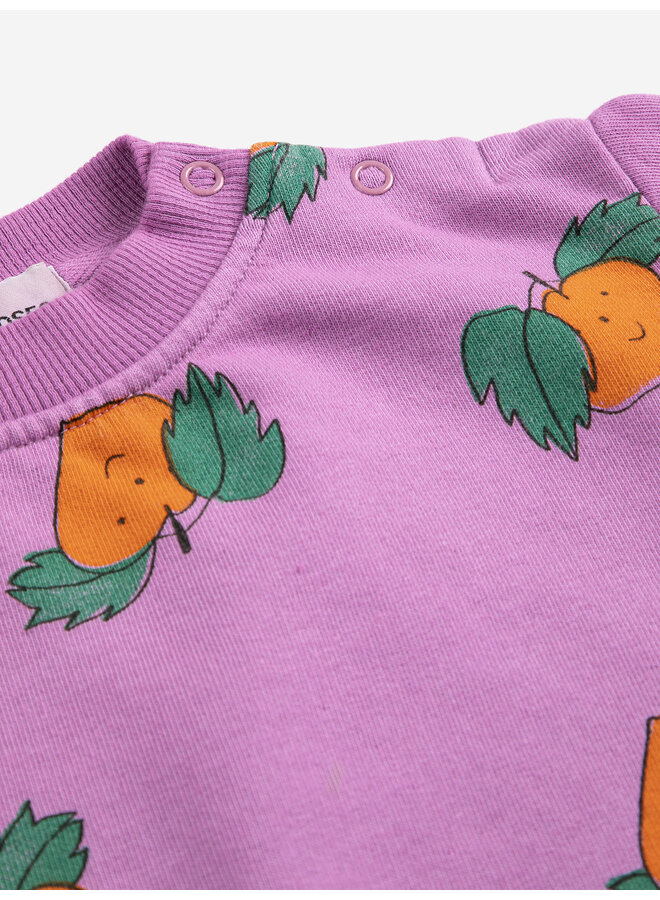 Bobo Choses | tangerine all over sweatshirt | fuchsia