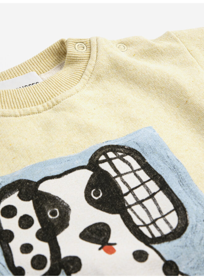 Bobo Choses | van dog sweartshirt | yellow