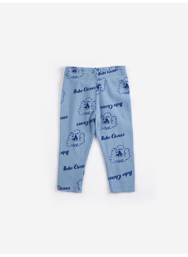 Bobo Choses | pickles the dog all over leggings | prussian blue