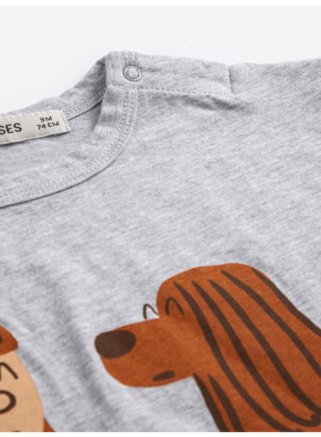Bobo Choses | friends in a pickle t-shirt | heather grey