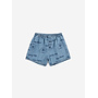 Bobo Choses | pickles the dog all over denim short | prussian blue