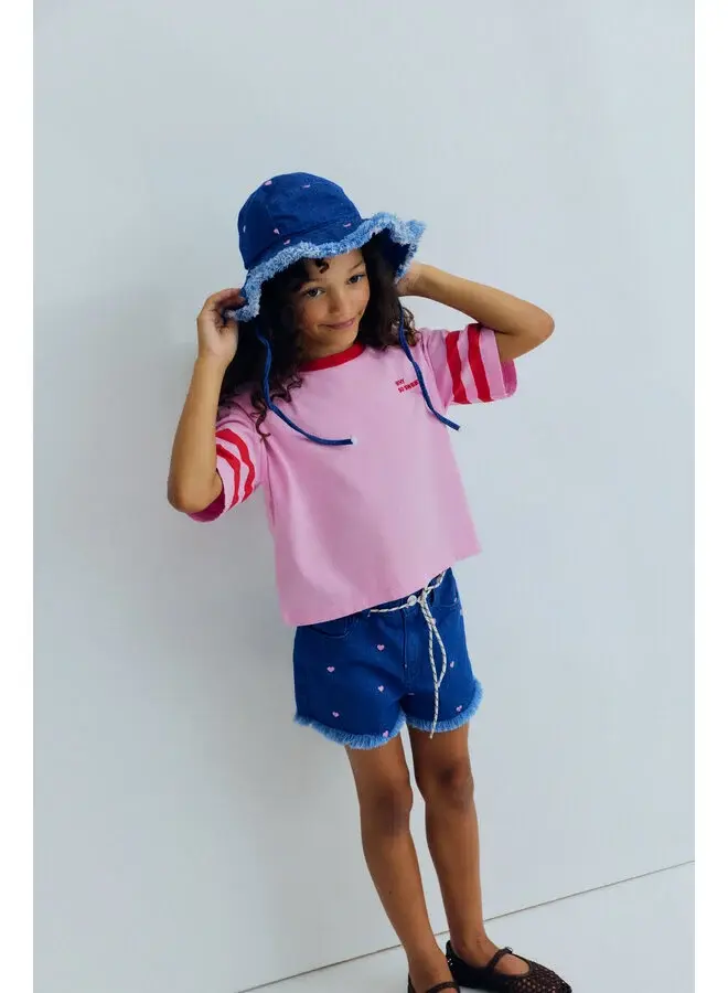 The New Society | canna t-shirt pink lavander