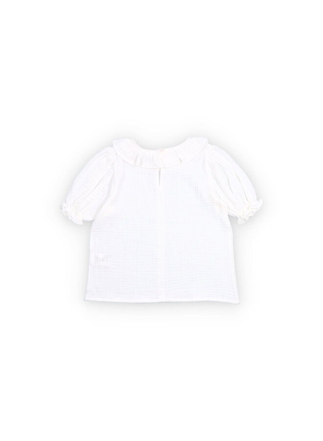 The New Society | campanilla blouse pure cloud