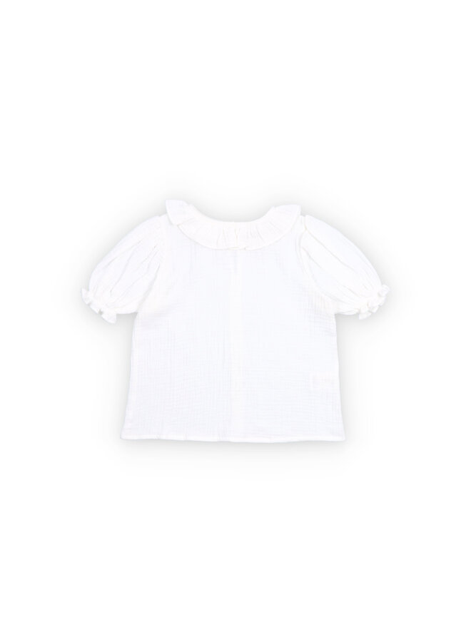 The New Society | campanilla blouse pure cloud