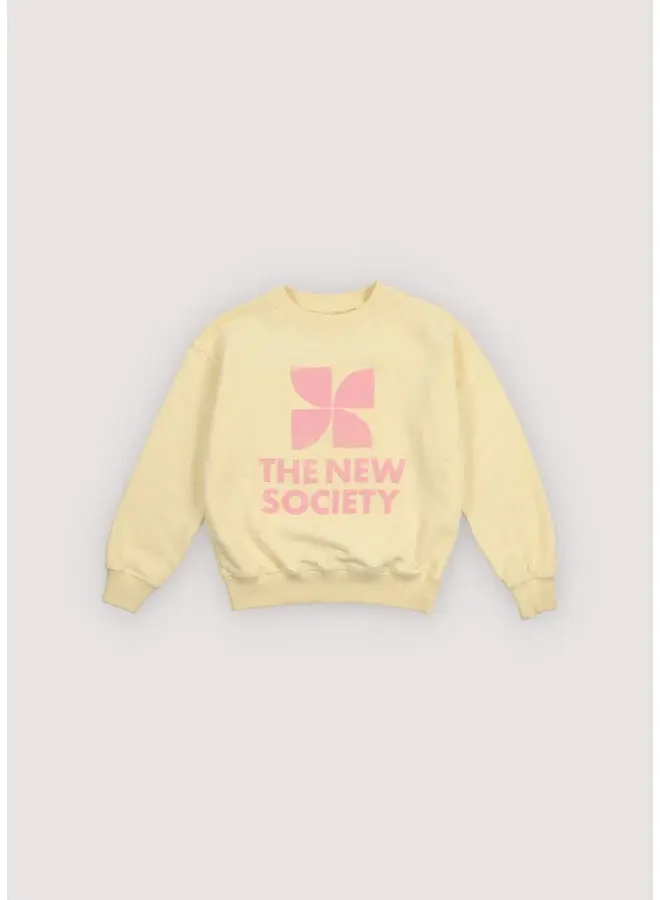The New Society | tns logo sweatshirt soft lemon