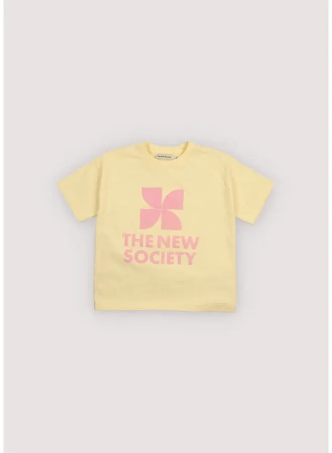The New Society | tns logo t-shirt soft lemon