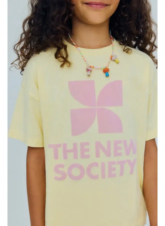 The New Society | tns logo t-shirt soft lemon