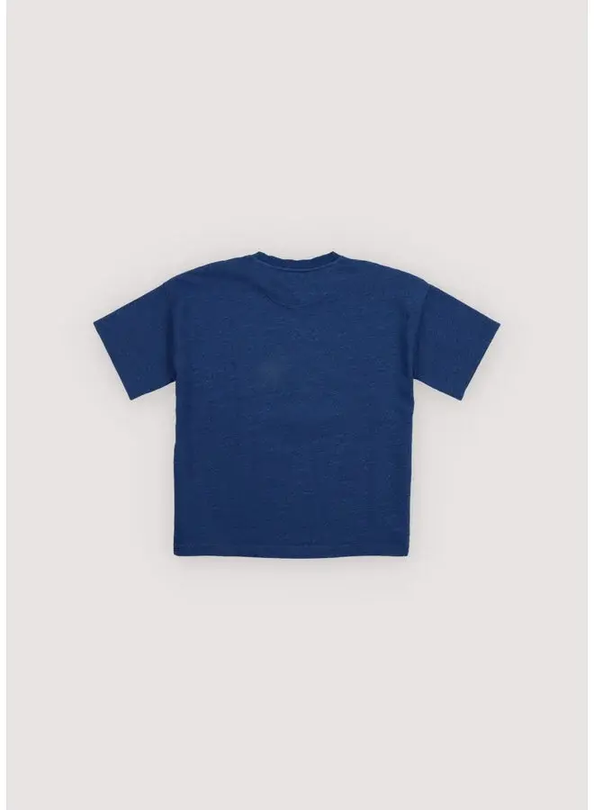 The New Society | tns logo t-shirt indigo denim