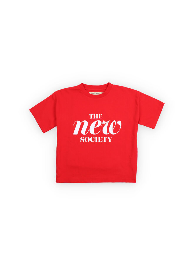 The New Society | maca t-shirt tulip red