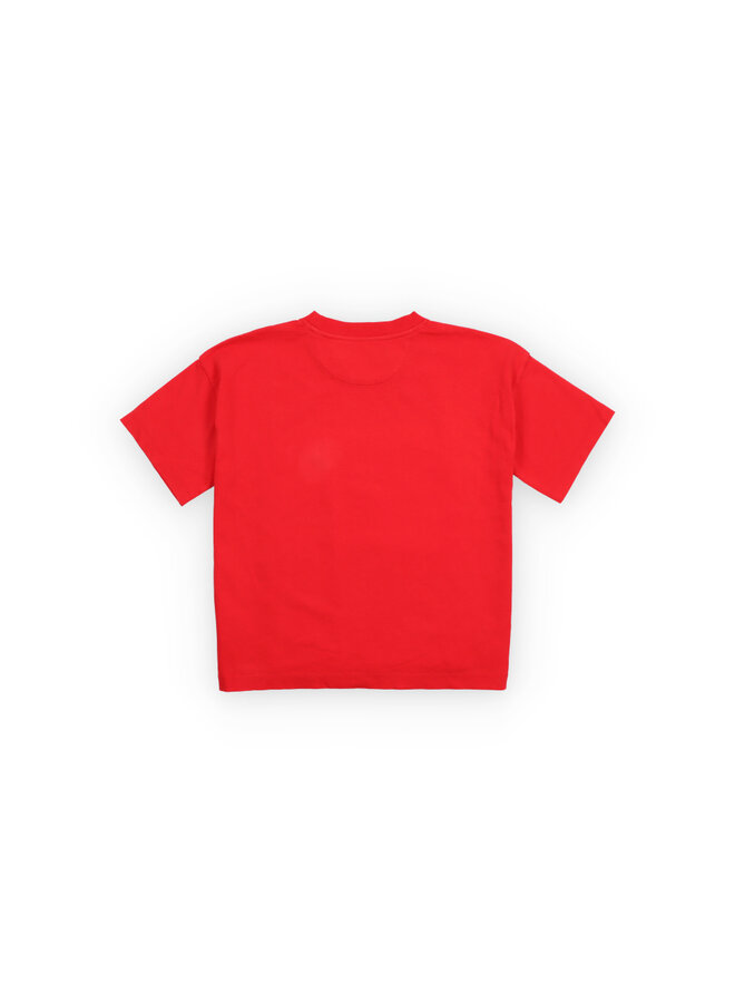 The New Society | maca t-shirt tulip red