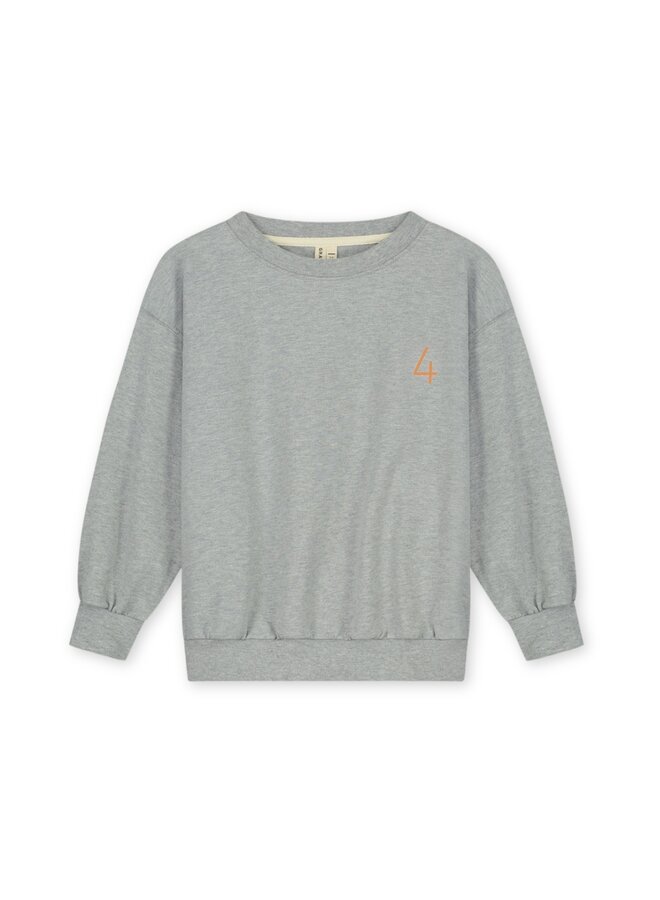 Gray Label | birthday sweater gots | grey melange - melon