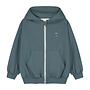 Gray Label | hooded cardigan w/ zip gots | blue grey
