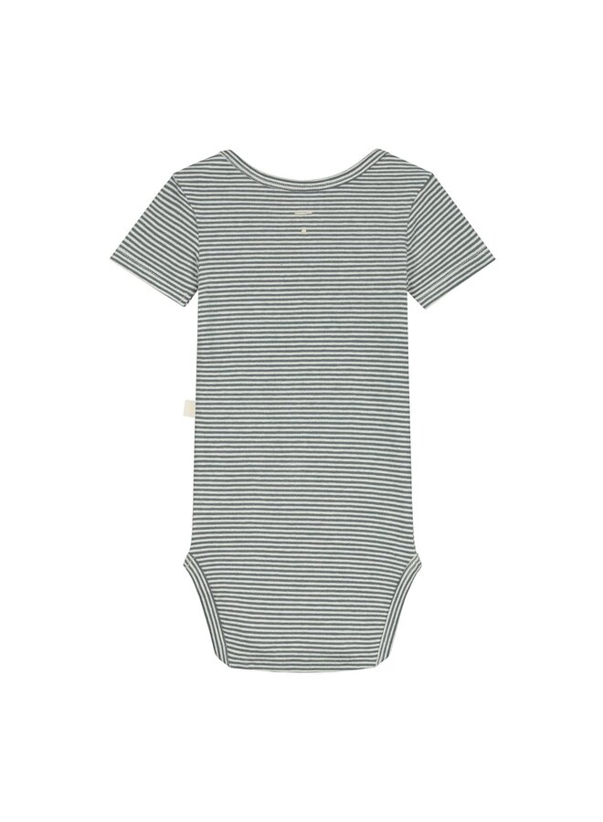Gray Label | baby onesie gots | blue grey - cream