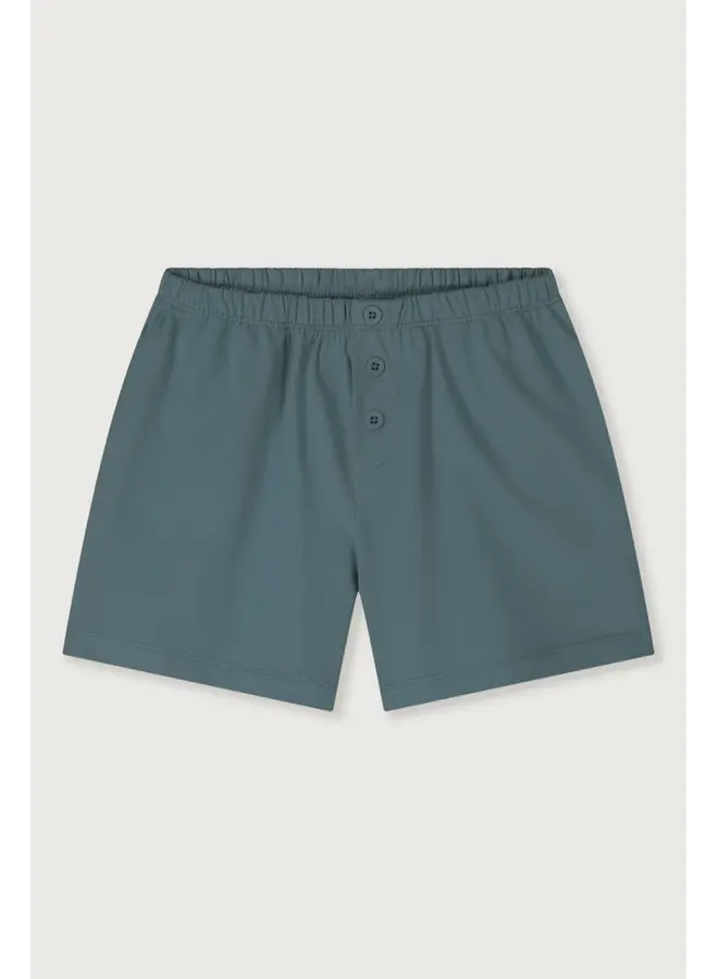 Gray Label | button shorts gots | blue grey