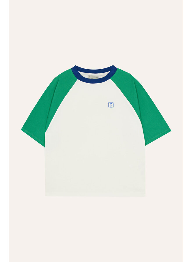 The Campamento | color block green tshirt | ecru