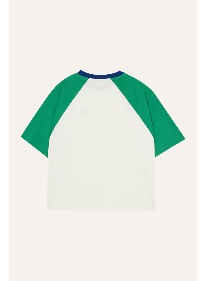 The Campamento | color block green tshirt | ecru