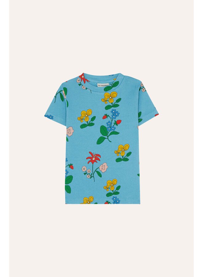 The Campamento | flowers allover tshirt | blue