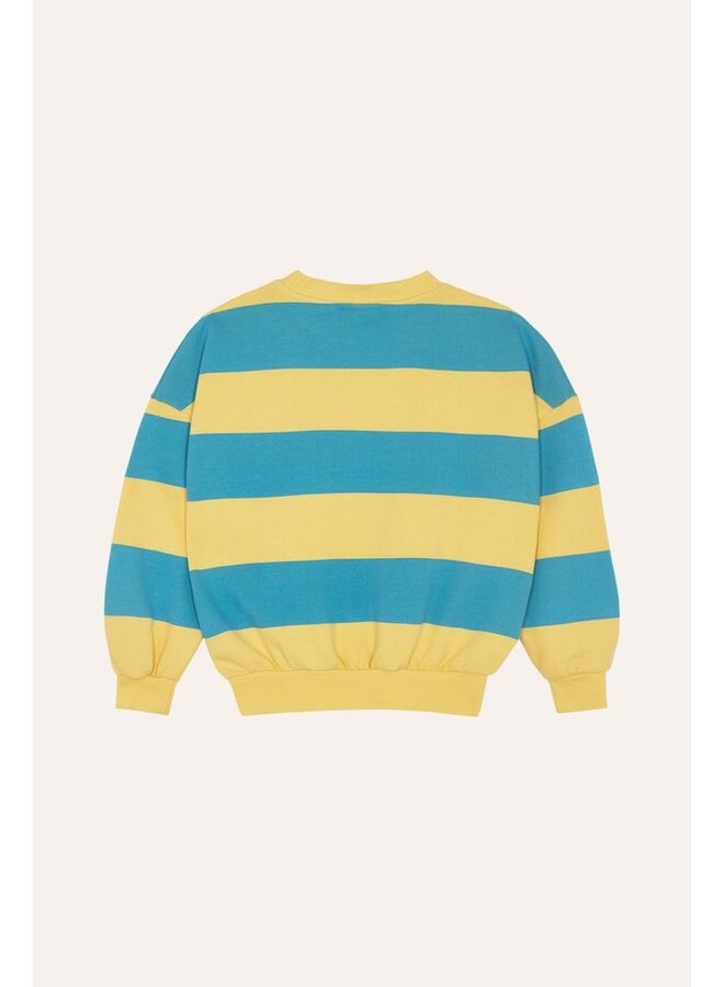 The Campamento | blue stripes sweatshirt | yellow