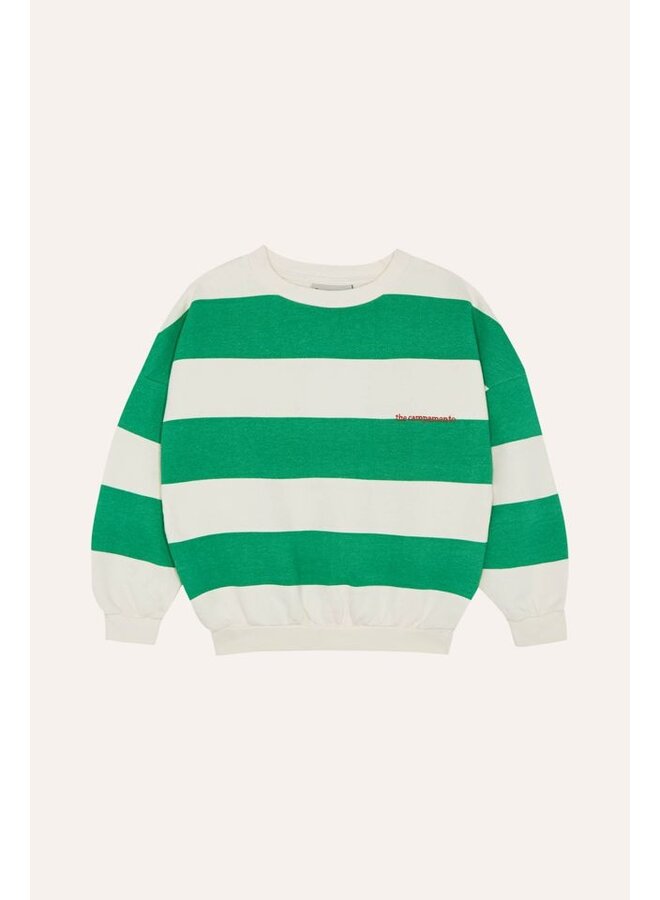 The Campamento | green stripes sweatshirt | green