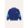 The Campamento | blue color block zipped sweatshirt | blue