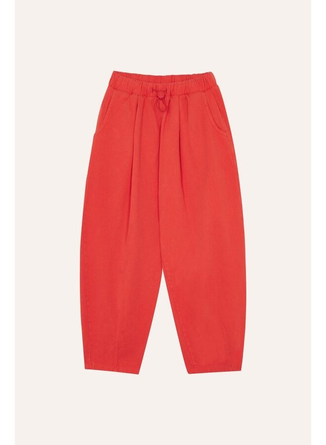 The Campamento | red washed trousers | red