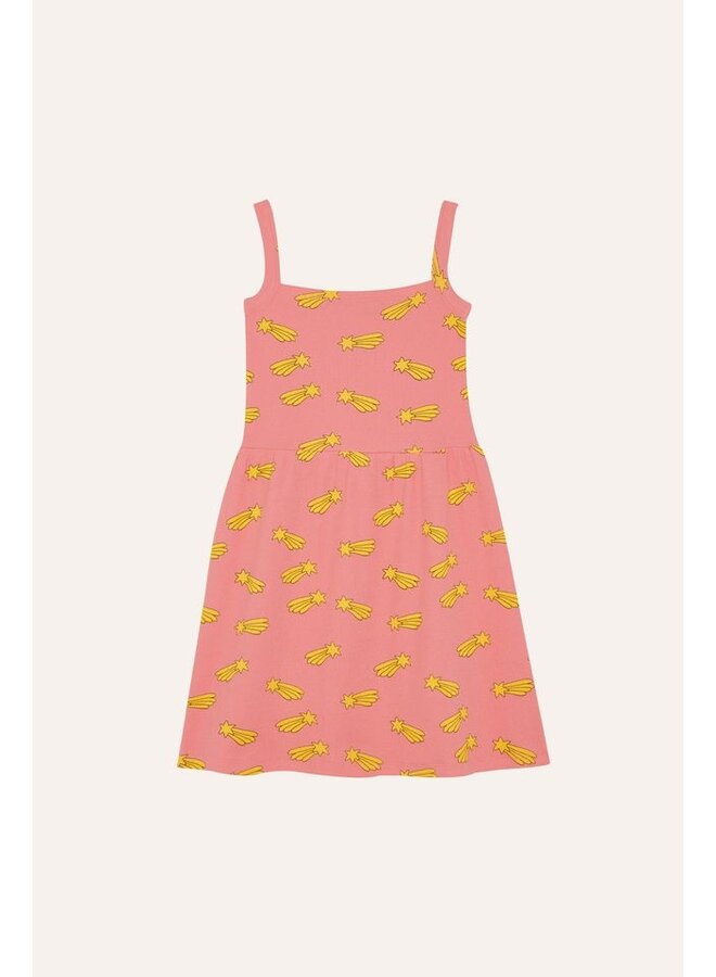 The Campamento | falling stars allover dress | pink