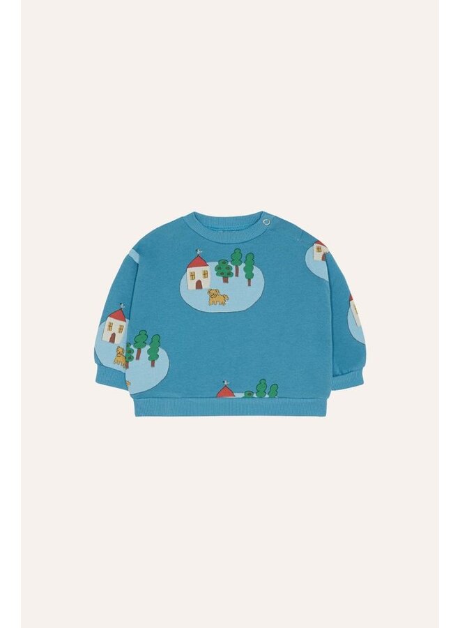 The Campamento | small village baby sweatshirt | blue