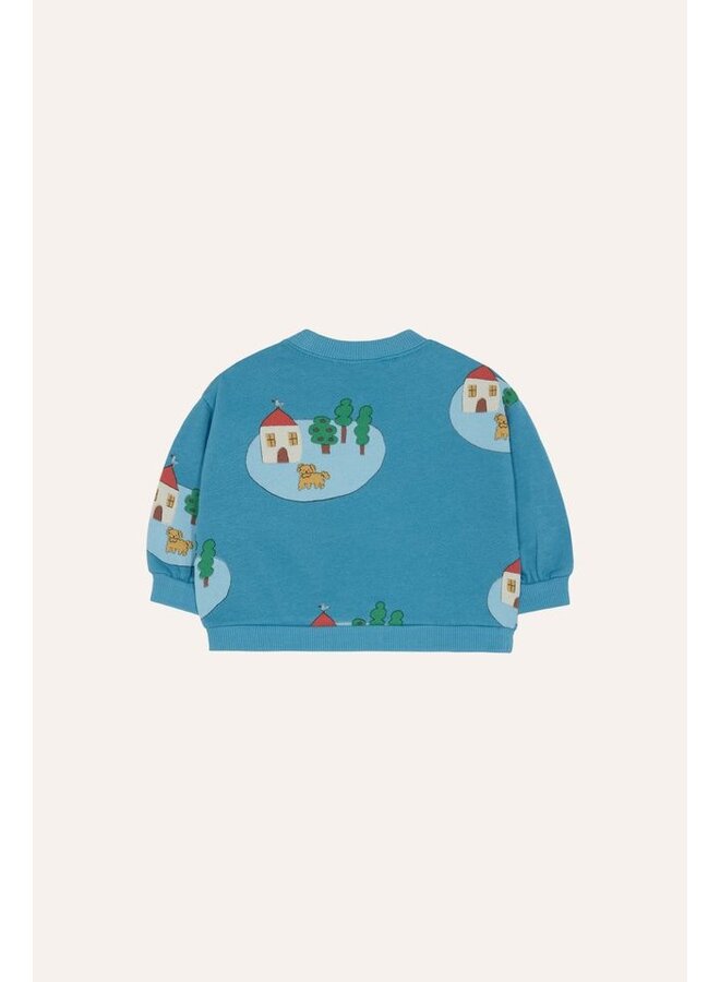 The Campamento | small village baby sweatshirt | blue