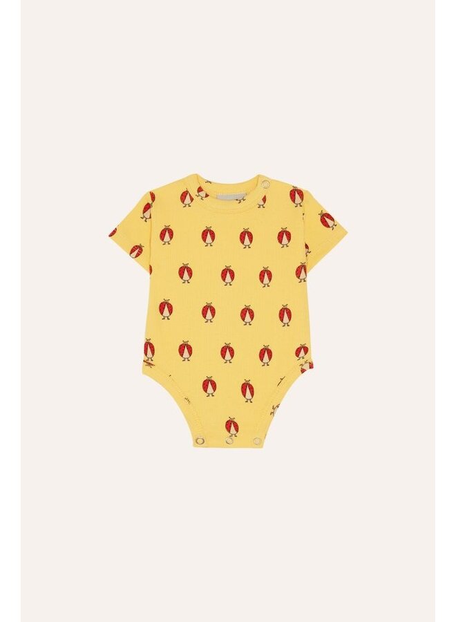 The Campamento | ladybug allover yellow baby body | yellow