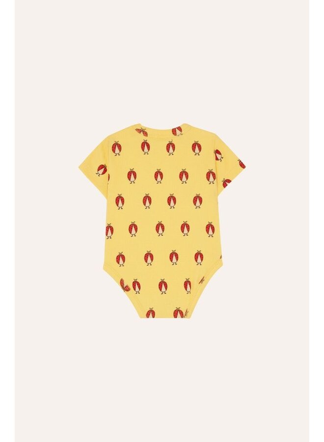 The Campamento | ladybug allover yellow baby body | yellow