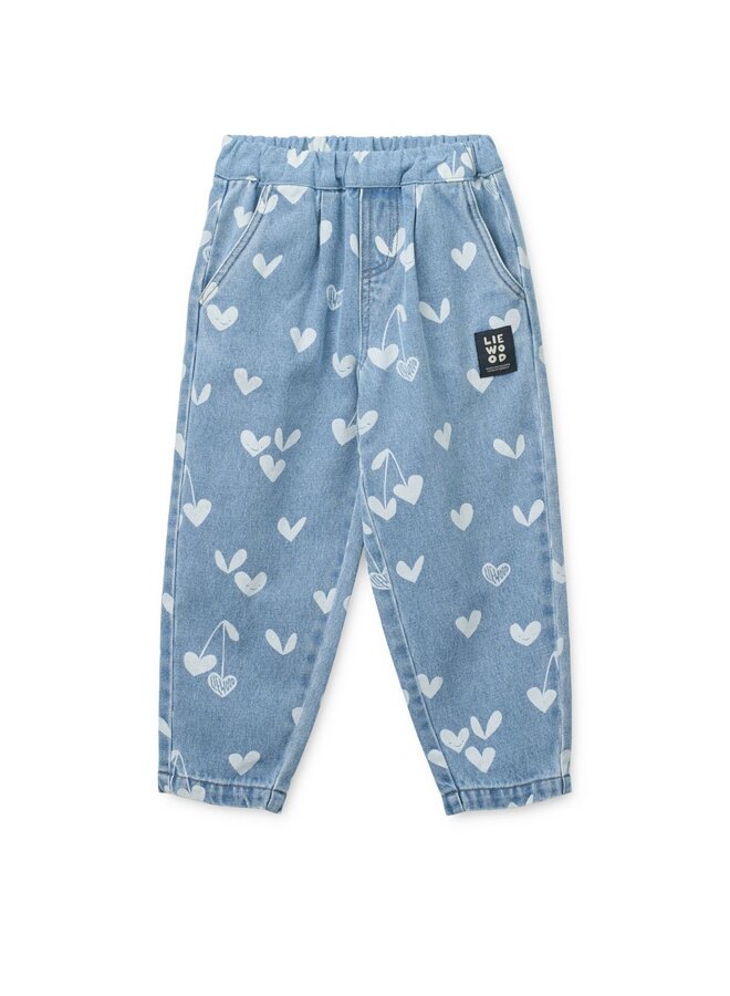 Liewood | borris printed denim pants | sweethearts