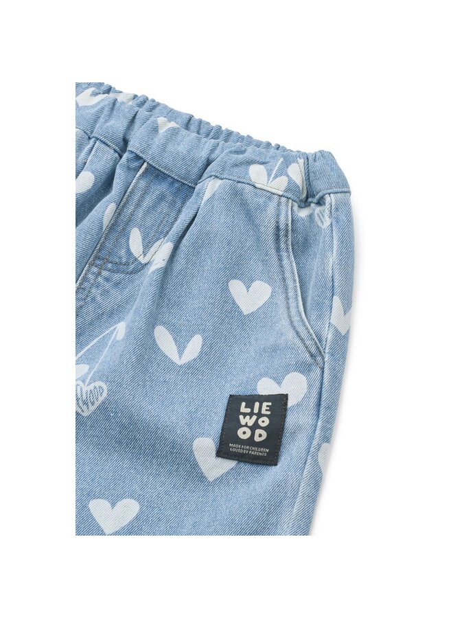 Liewood | borris printed denim pants | sweethearts
