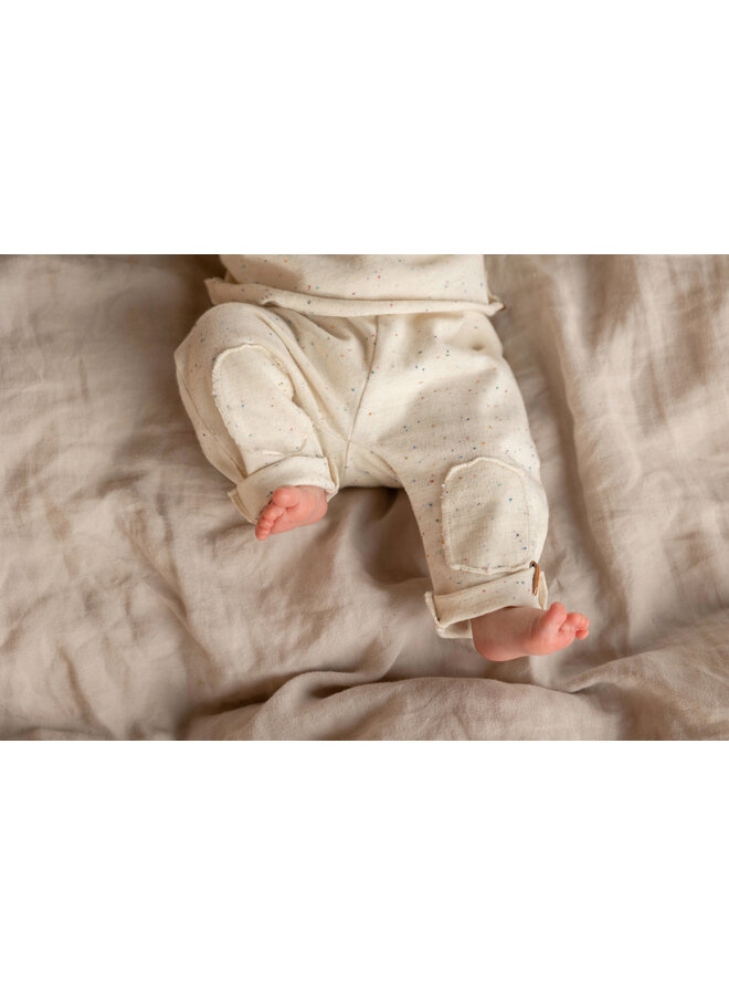 Nixnut | bab pants | ecru speckle